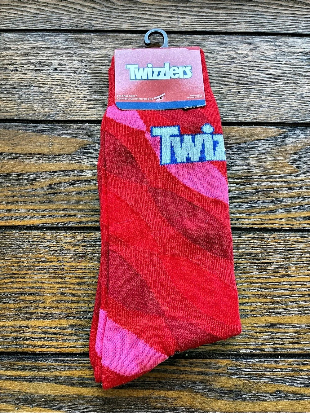 Twizzlers Candy Graphic Crew Socks Red & Pink Graphic Socks NWT